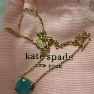 Kate Spade Gold Chain with Teal Pendant